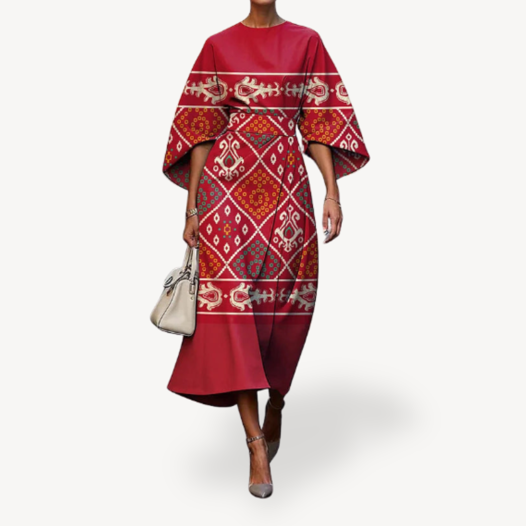 Women's Floral Print Midi Dress