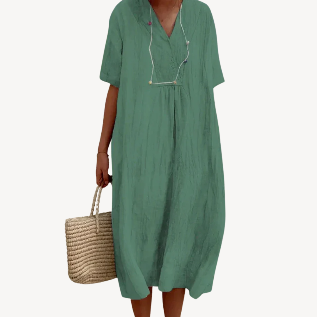 Women’s Midi Beach Dress Loose Fit Summer