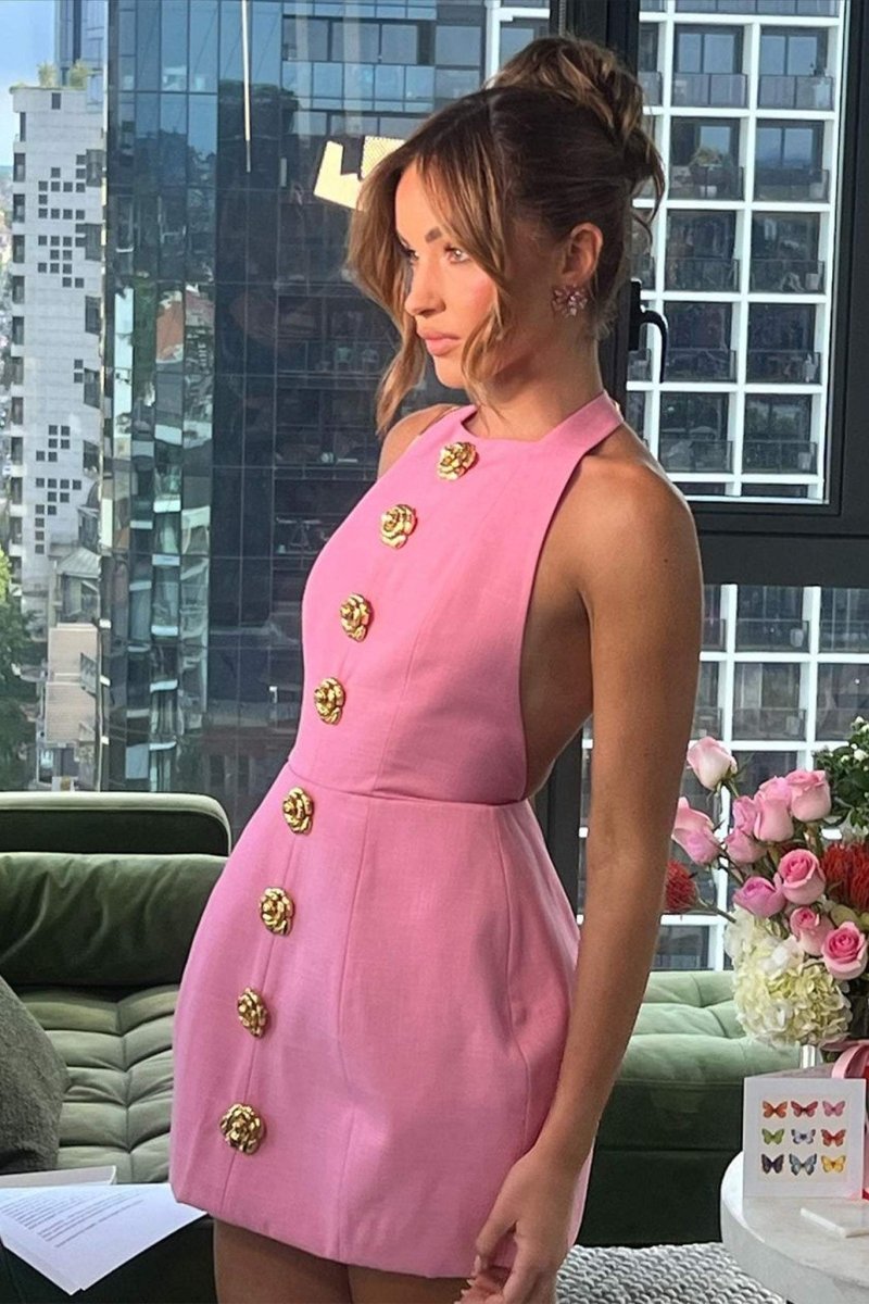 Sunny Sleeveless Backless Mini Dress for Women - BritishElegance
