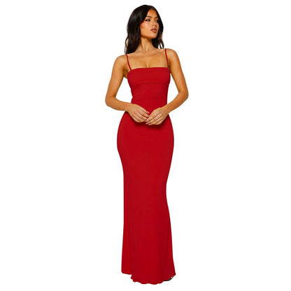 Alessia – Women’s Backless Bodycon Maxi Dress