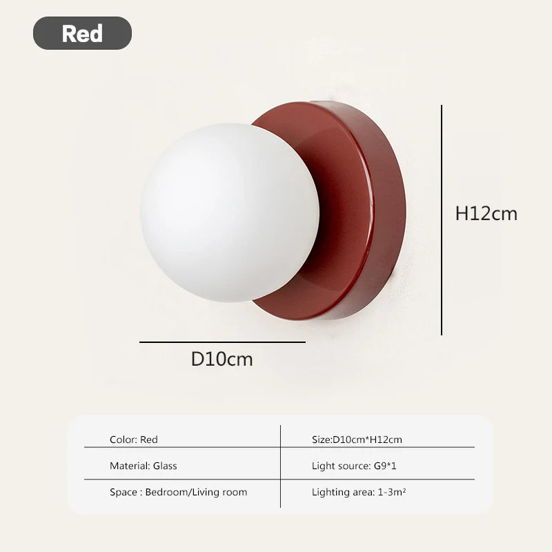 Modern Round Glass LED Wall Lamp