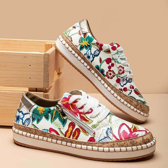 Stylish Santorini Flower Sneakers: This Season's Must-Have