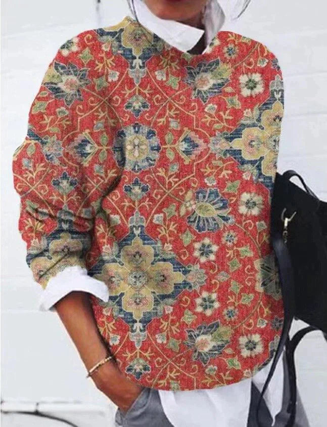 Refined Printed Sweater - Sienna