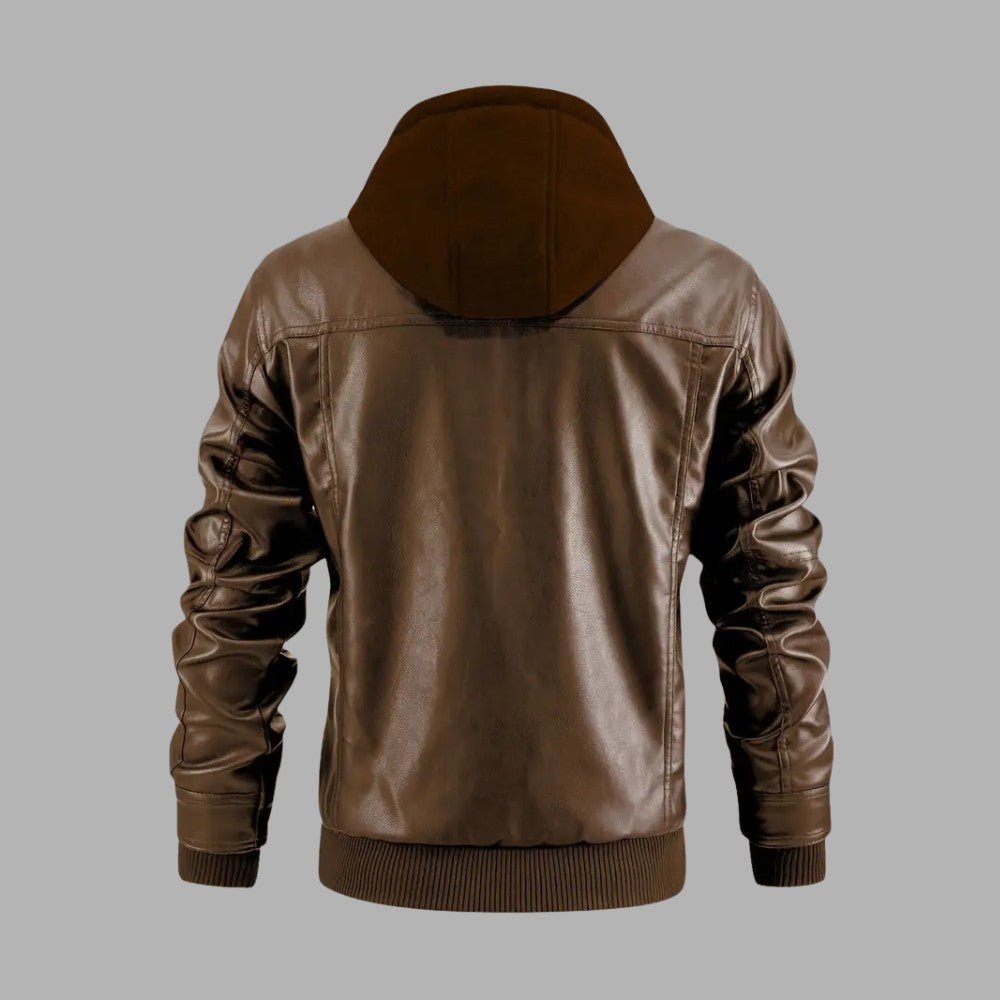 Retro Hooded Biker Jacket
