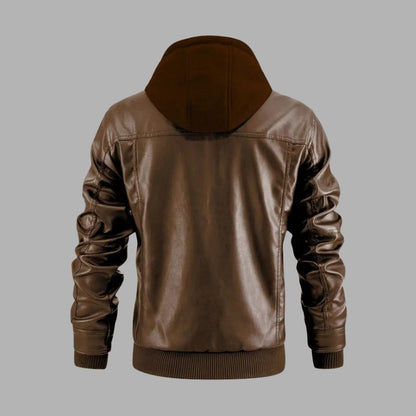 Retro Hooded Biker Jacket