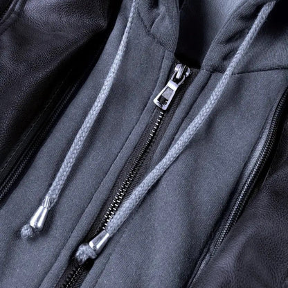 Retro Hooded Biker Jacket