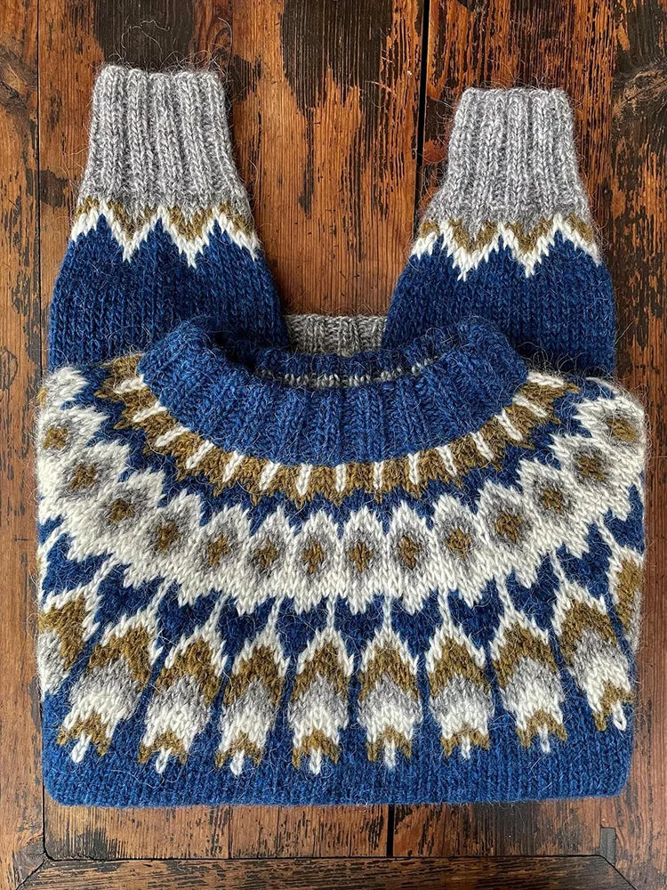 Retro Knit Jumper for Women - Eloise