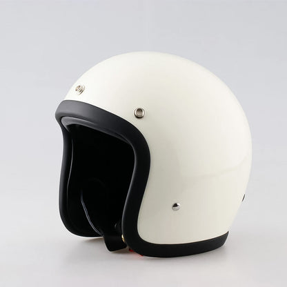Classic Vintage Motorcycle Helmet DOT ECE Approved