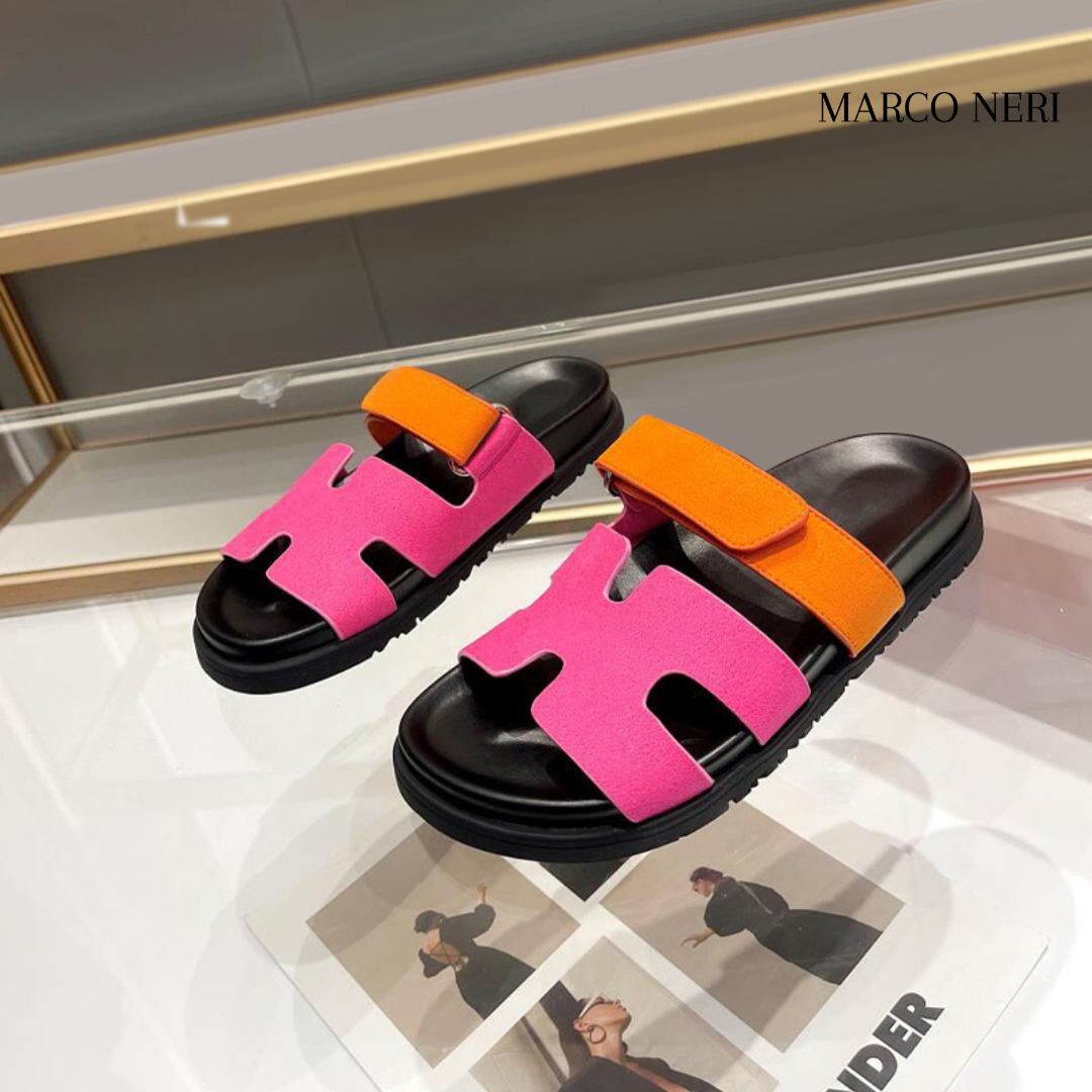 Premium Leather Slide Sandals - Sleek Style & Comfort Fit