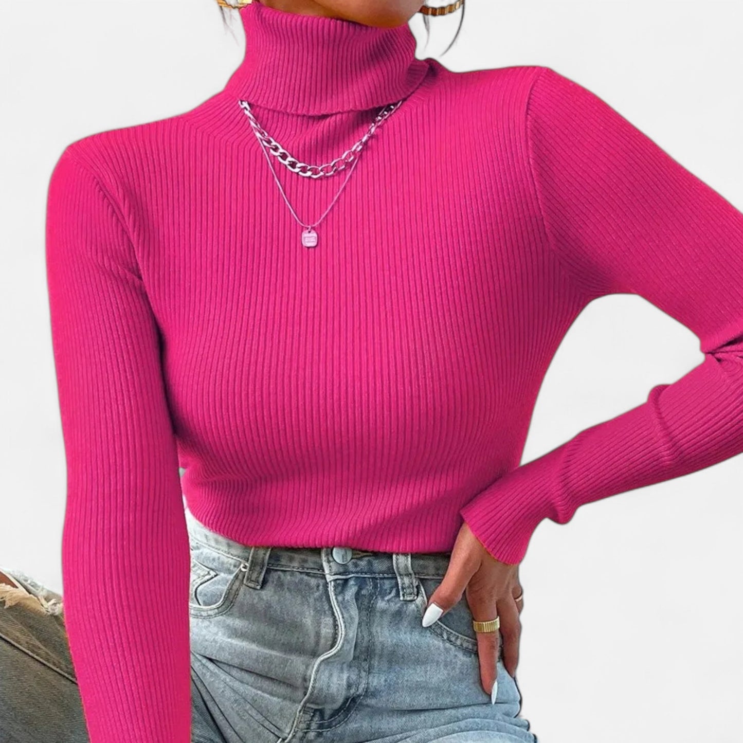 Cassy | Women’s Turtleneck Sweater | Knitted
