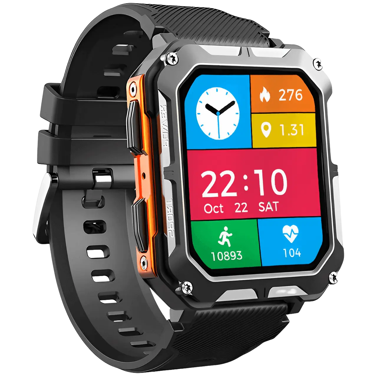 Rugged Smartwatch with Heart Rate Monitor & Step Tracker - EnduranceX