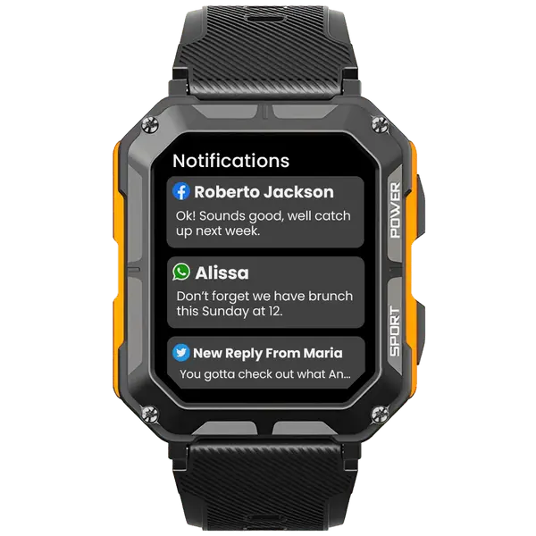 Rugged Smartwatch with Heart Rate Monitor & Step Tracker - EnduranceX