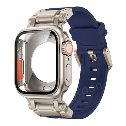 Durable Aluminum Case with Silicone Strap for Apple Watch