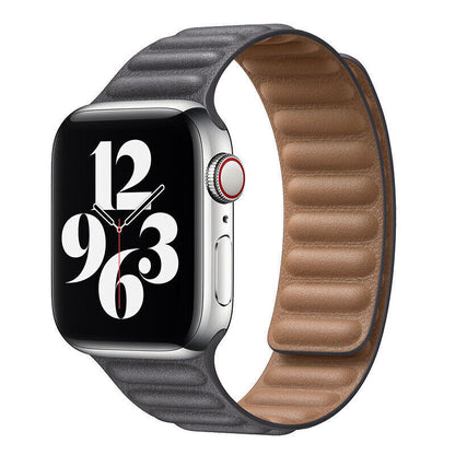 Stylish Leather Magnet Watch Strap