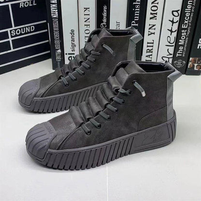 Stylish Lace-Up High Top Boots Men