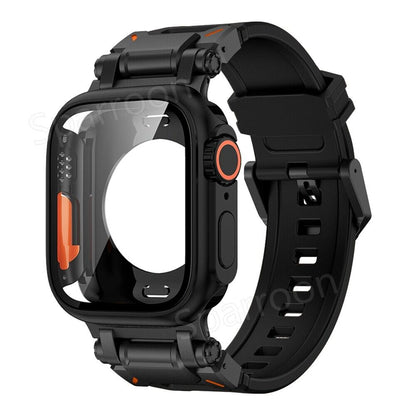 Durable Aluminum Case with Silicone Strap for Apple Watch