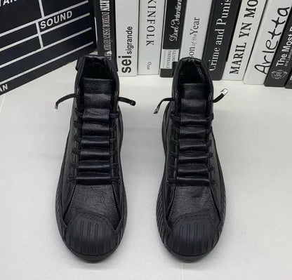 Stylish Lace-Up High Top Boots Men