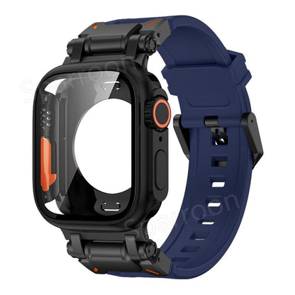Durable Aluminum Case with Silicone Strap for Apple Watch