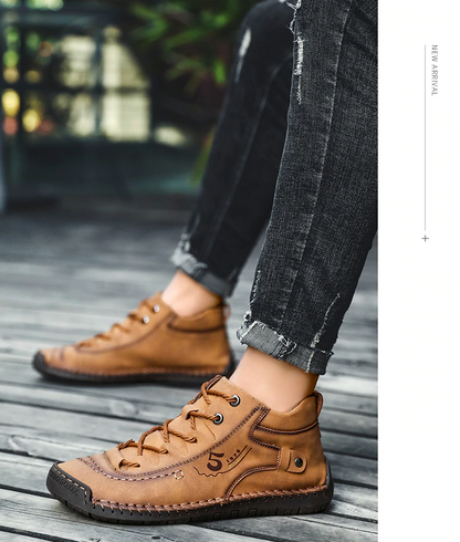 Classic Brown Leather Men's Shoes