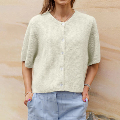 Chic Casual Short Sleeve Women's Cardigan - BritishElegance