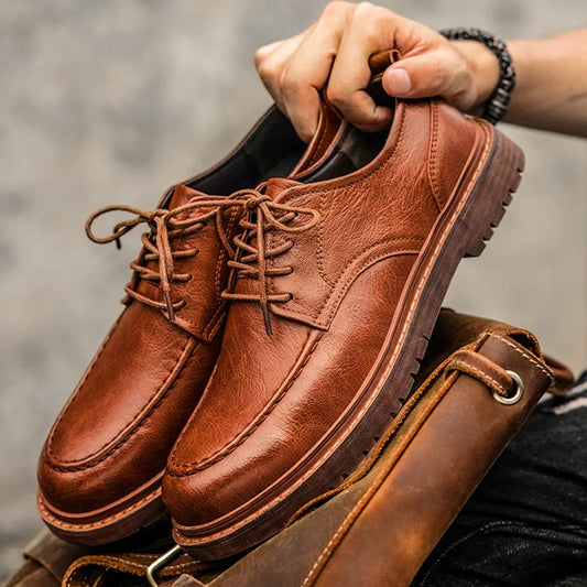 Classic Leather Mens Dress Shoes - BritishElegance
