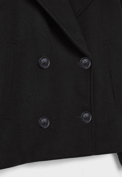 Viola Cropped Double-Breasted Jacket | Collared Relaxed Fit Jacket