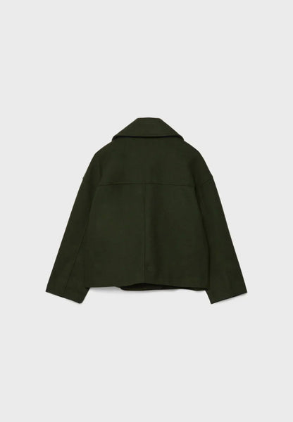 Viola Cropped Double-Breasted Jacket | Collared Relaxed Fit Jacket