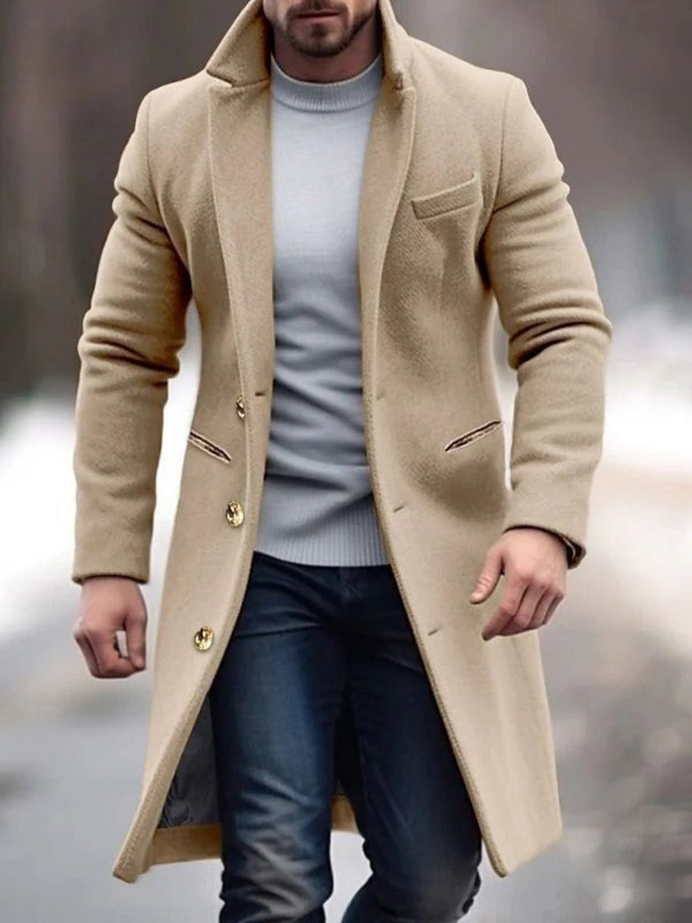Warm Mens Parka Winter Jacket