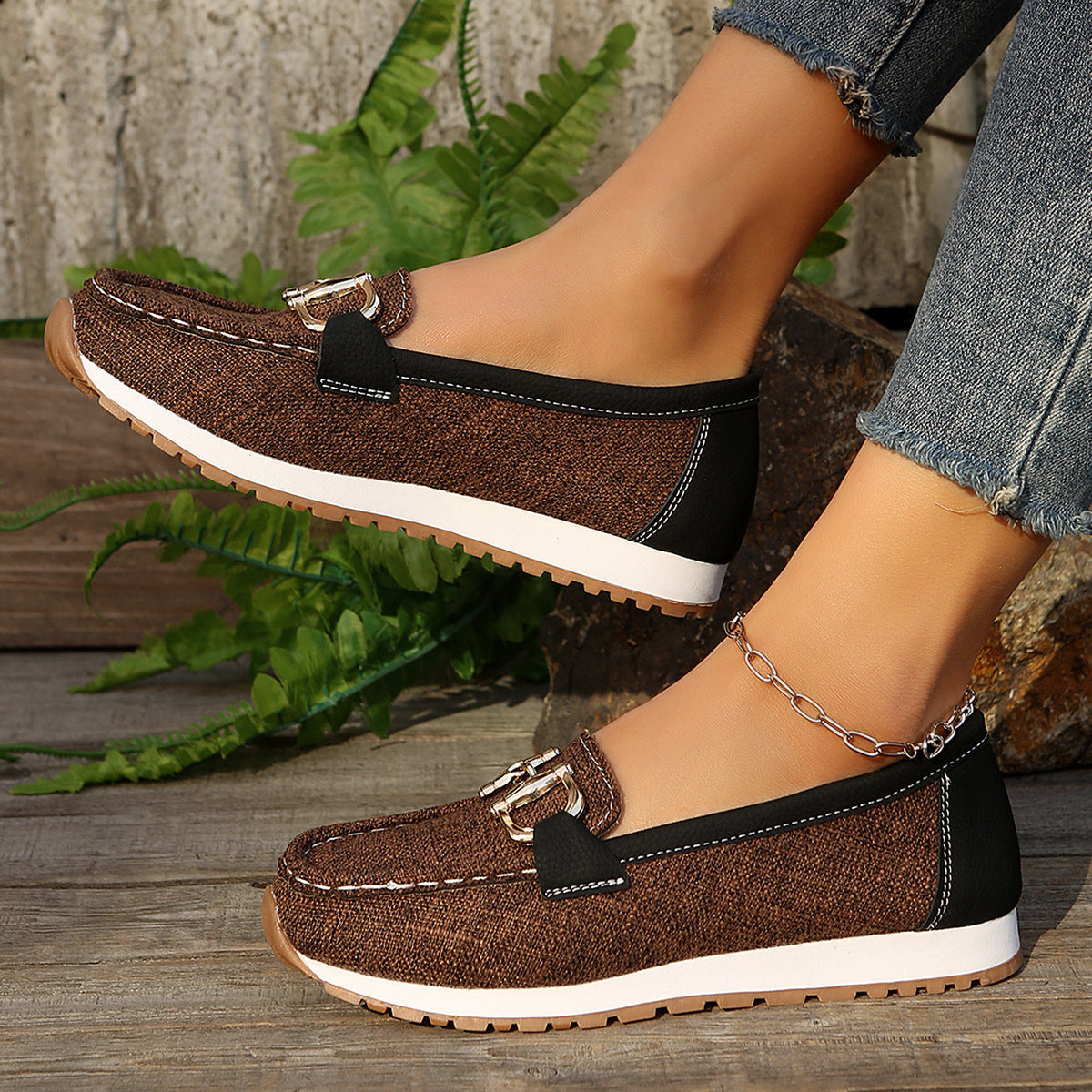 Ladies Slip On Comfortable Loafers Shoes