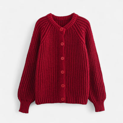 Women's knitted cardigan - vintage look with modern elegance