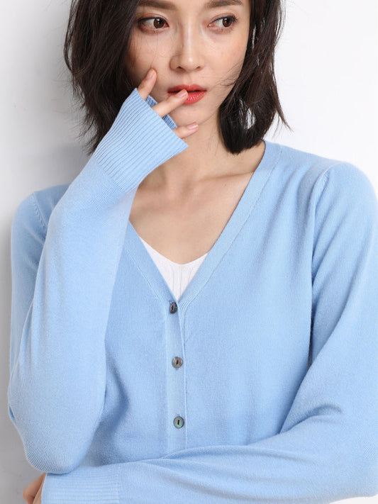 Cozy Women's Open Front Long Sleeve Cardigan Sweater - BritishElegance