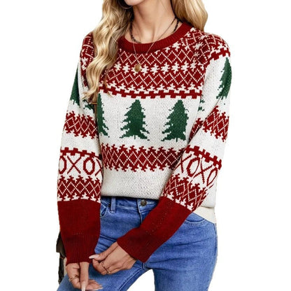 Christmas Tree Long Sleeve Knitted Sweater