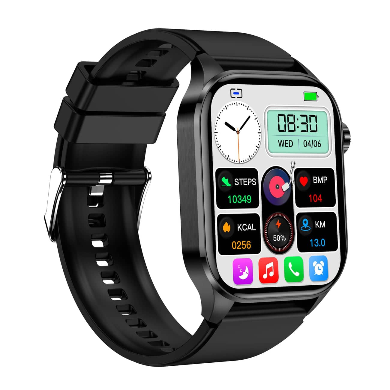 Smartwatch with ECG, Blood Sugar, and Blood Pressure Monitoring – HealthSync