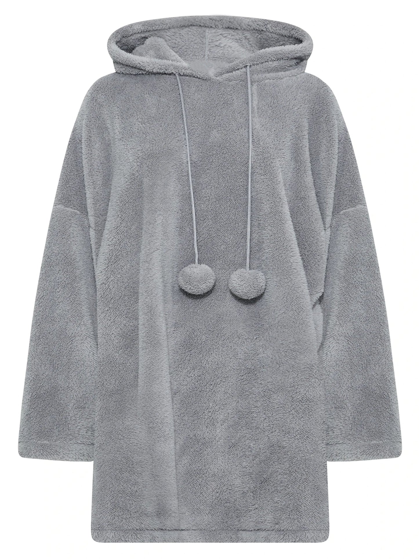 Snuggle Plus Oversized Teddy Hoodie Dress