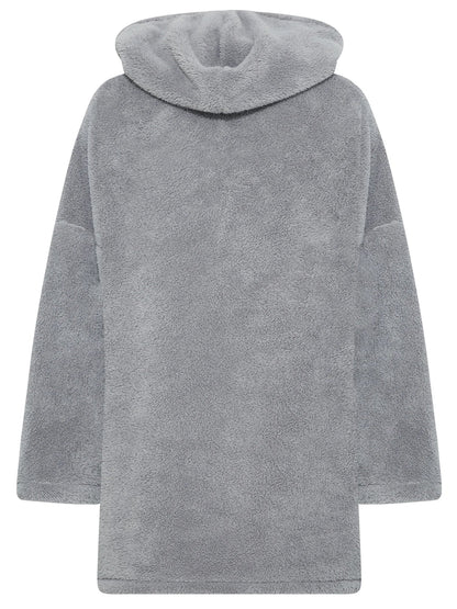 Snuggle Plus Oversized Teddy Hoodie Dress
