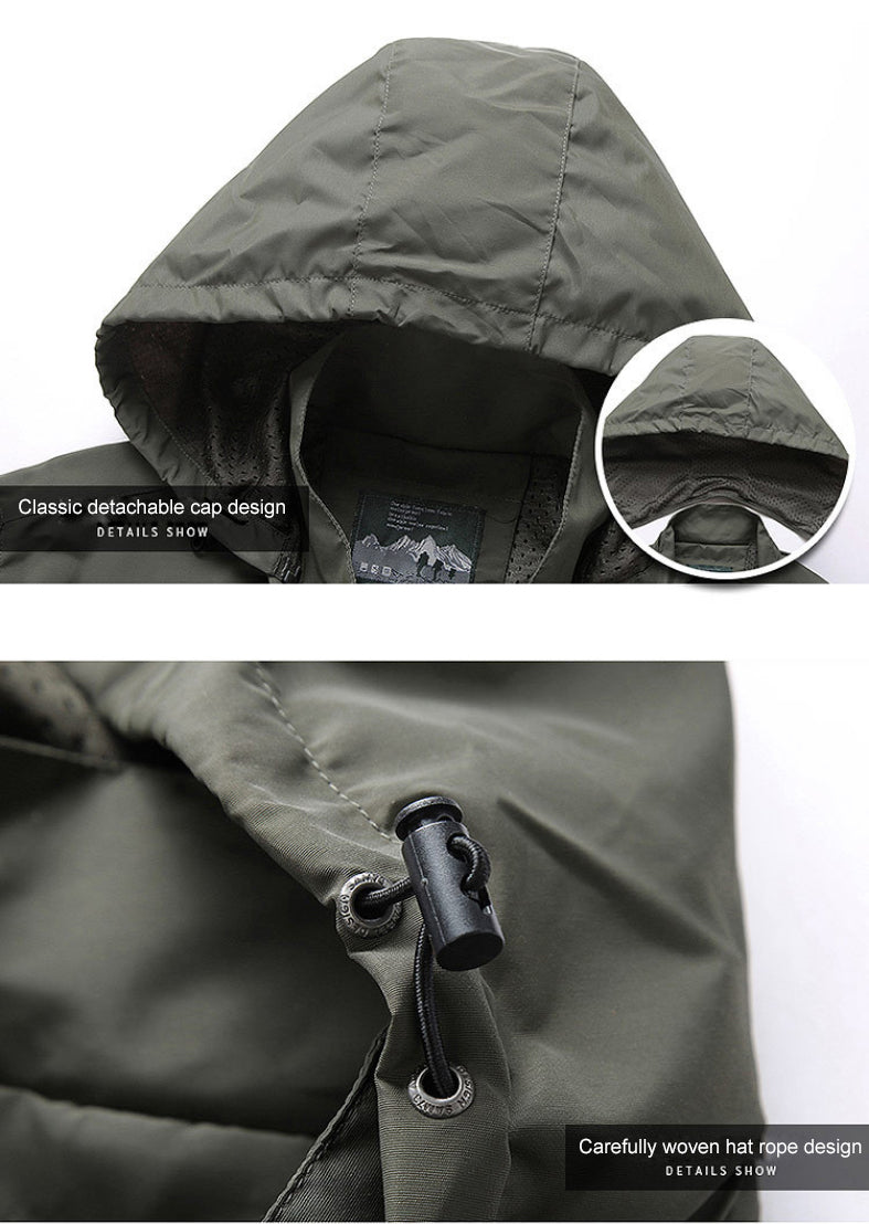 Men’s Waterproof Softshell Hooded Outdoor Jacket