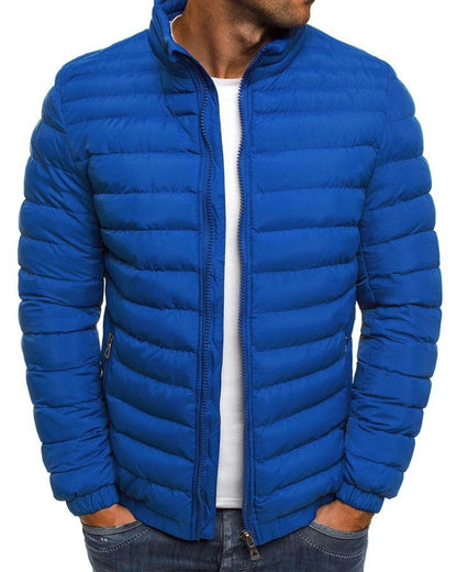 Solid Color Jacket with Zipper - Ethan