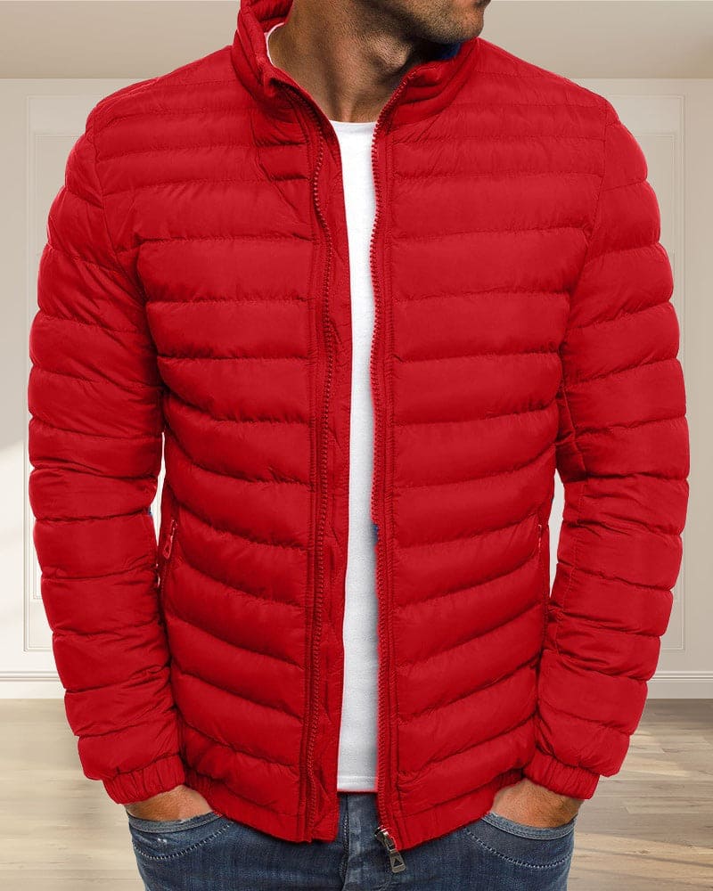 Solid Color Jacket with Zipper - Ethan
