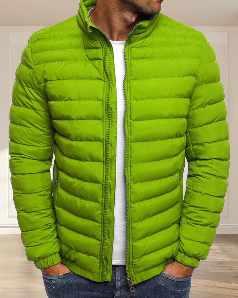 Solid Color Jacket with Zipper - Ethan