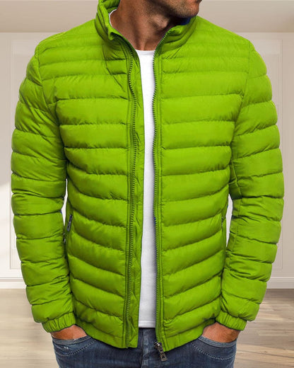 Solid Color Jacket with Zipper - Ethan