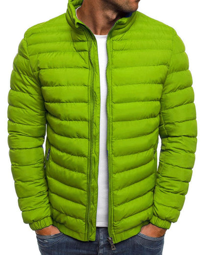 Solid Color Jacket with Zipper - Ethan