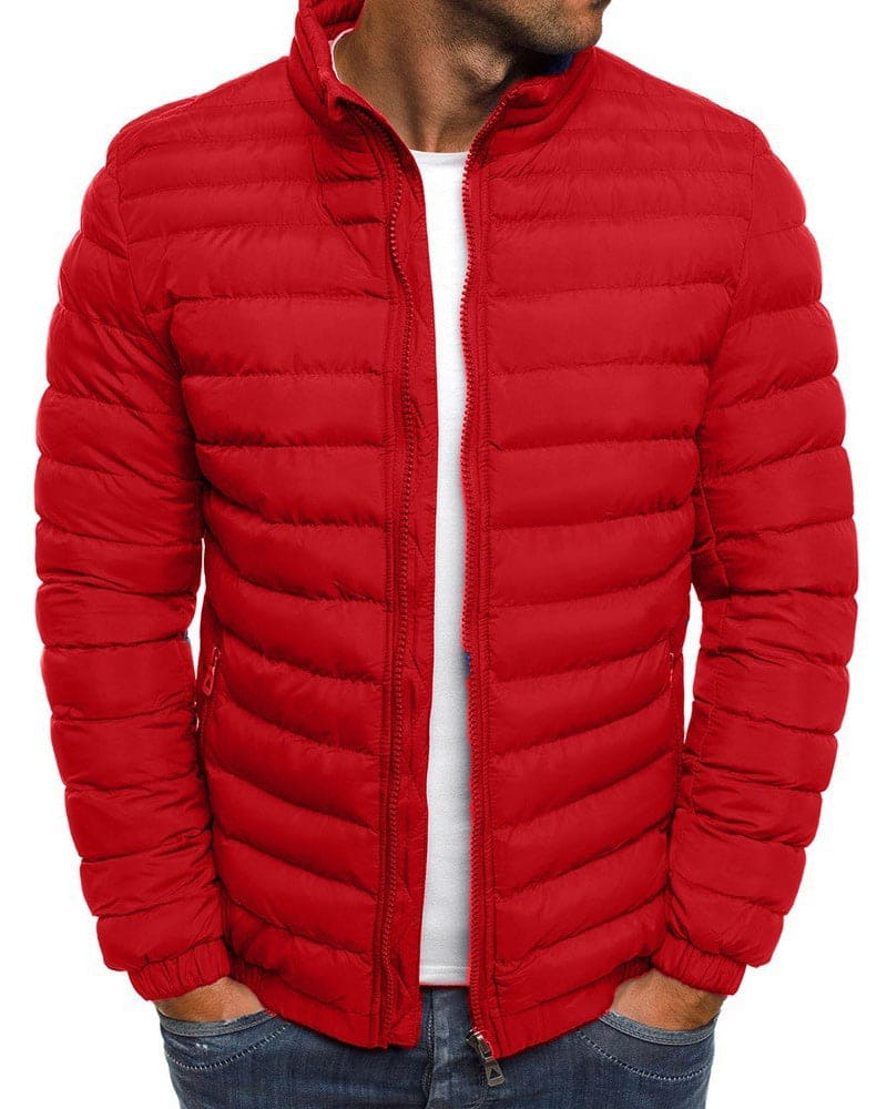 Solid Color Jacket with Zipper - Ethan