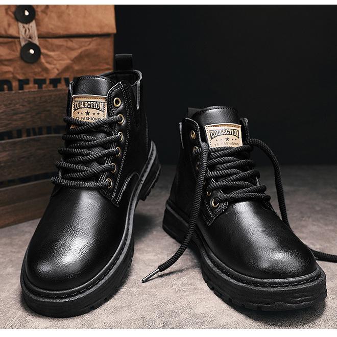 Declan Vintage Leather Lace-Up Boots