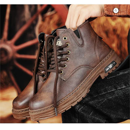 Durable High Boots Men PU Leather