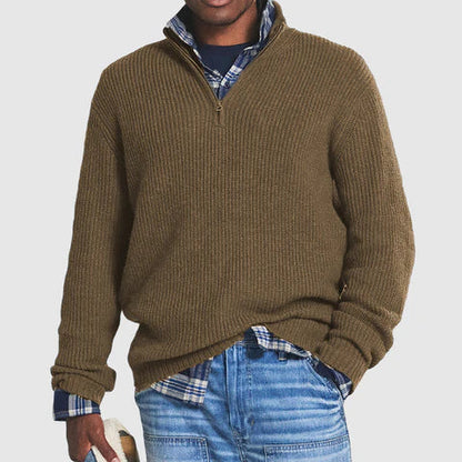 Classic Men's Plain Cashmere Crew Neck Sweater