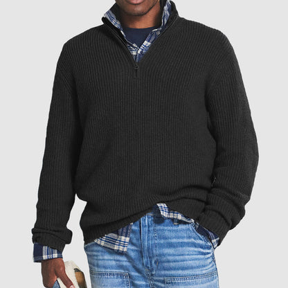 Men’s Chunky Rib Quarter Zip Sweater