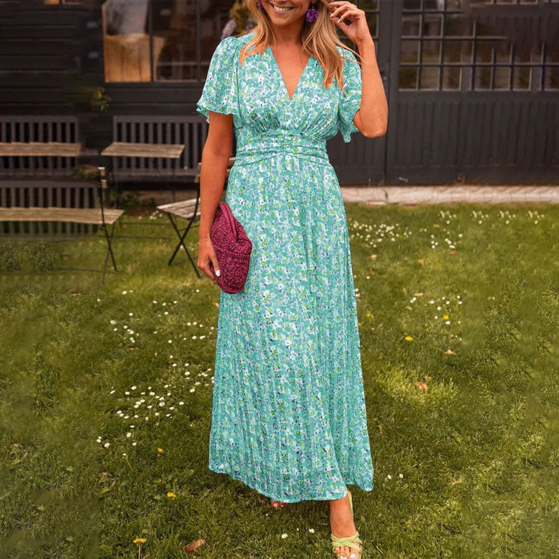 Chic V-Neck Dress for Ladies