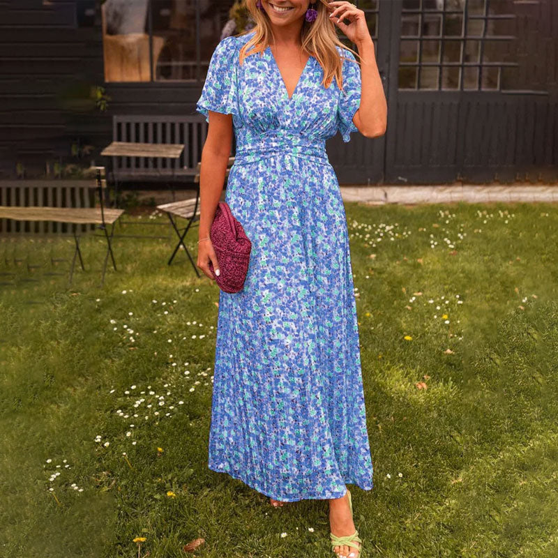Chic V-Neck Dress for Ladies