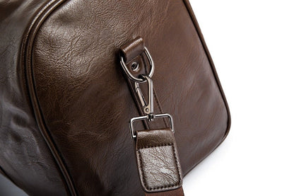 Large-Capacity Leather Travel Duffel – Lightweight & Durable Carry-On Bag