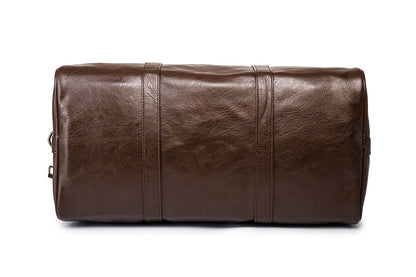 Large-Capacity Leather Travel Duffel – Lightweight & Durable Carry-On Bag
